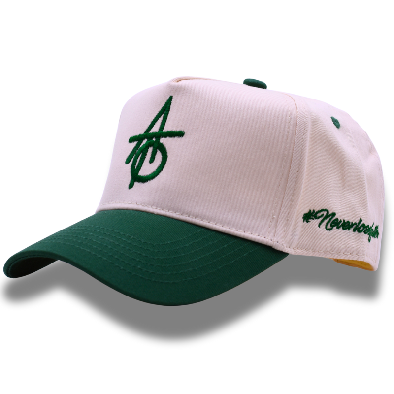 Against The Odds ATO Logo Snapback Hat Natural/Forest Green