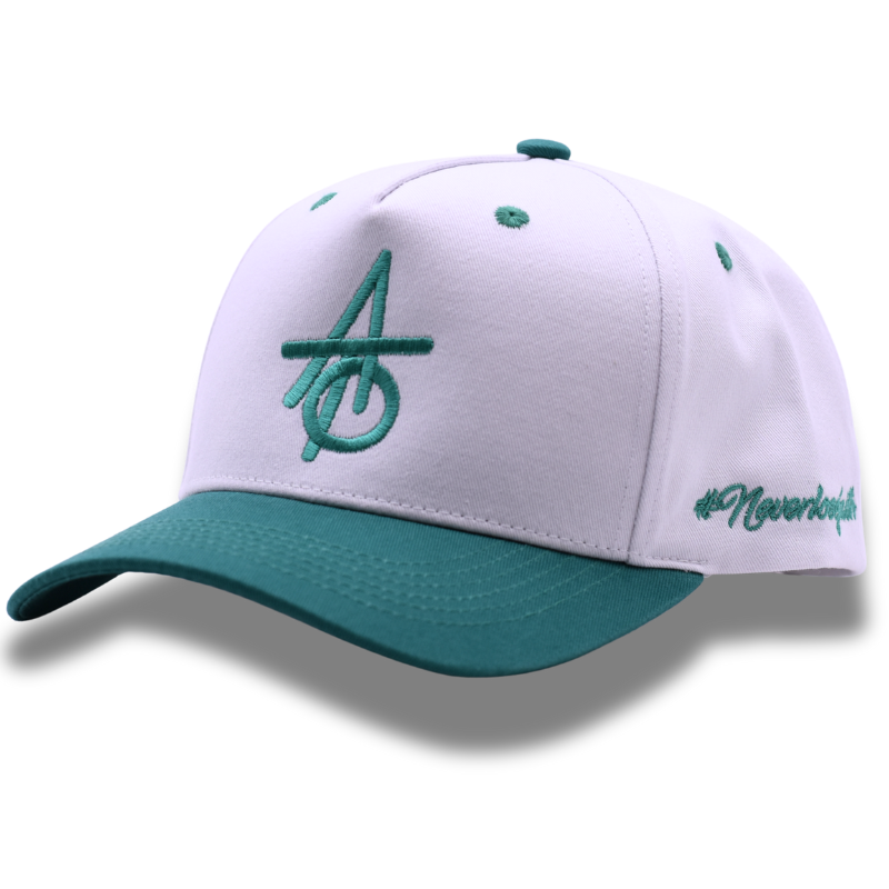 Against The Odds ATO Logo Snapback Hat White/Teal
