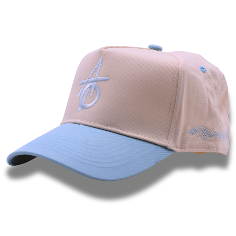 Against The Odds ATO Logo Snapback Hat Natural/Light Blue