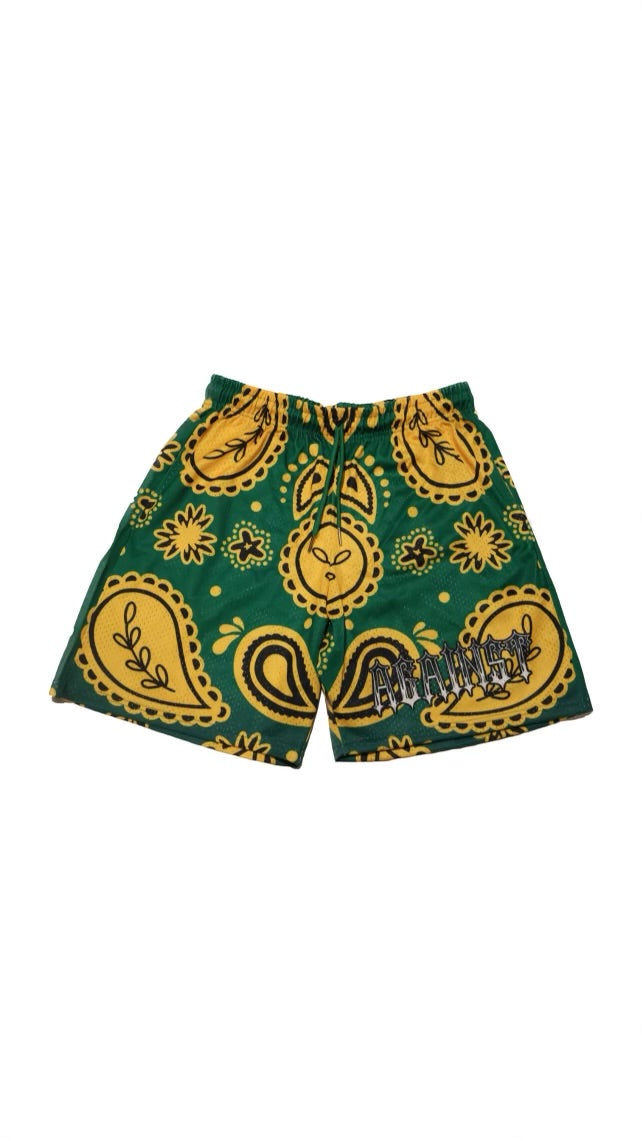 Against The Odds Mesh Shorts ( Green/Yellow )