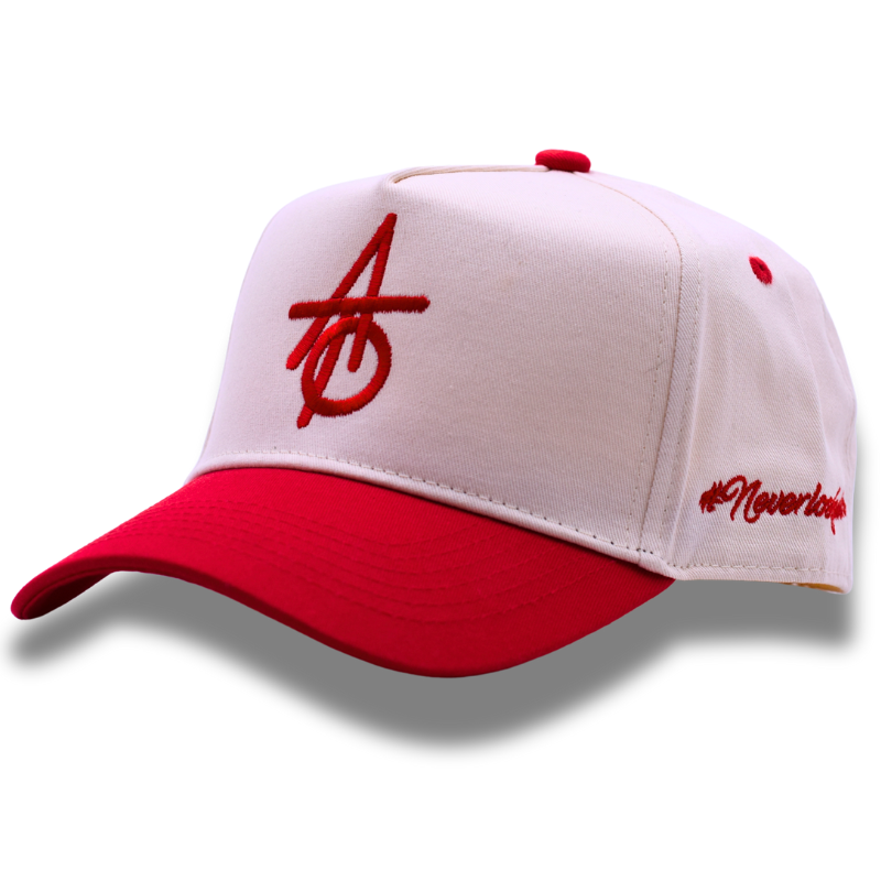 Against The Odds ATO Logo Snapback Hat Natural/Red