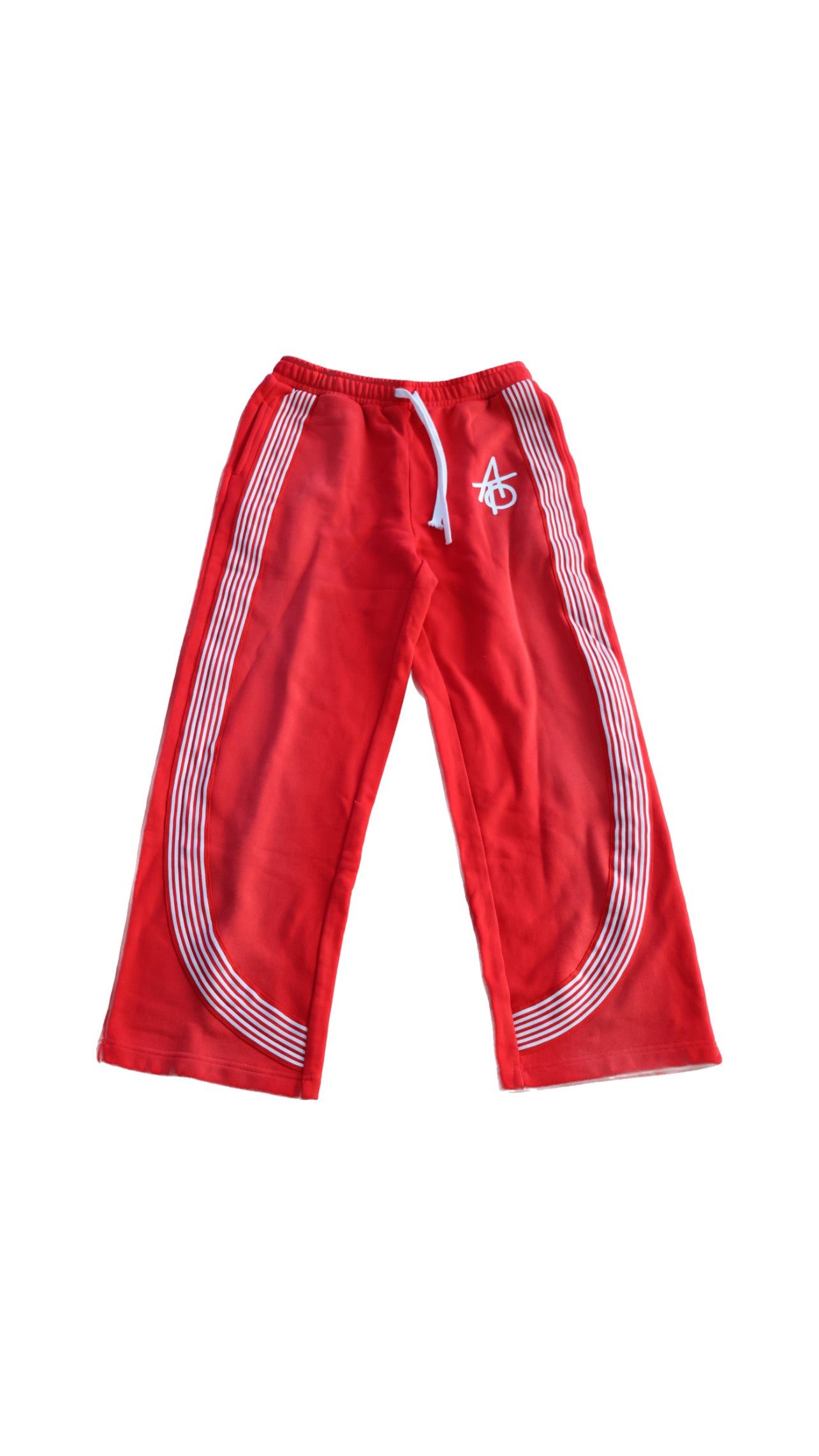 Against The Odds Baggy Straight Leg Sweats ( Red )