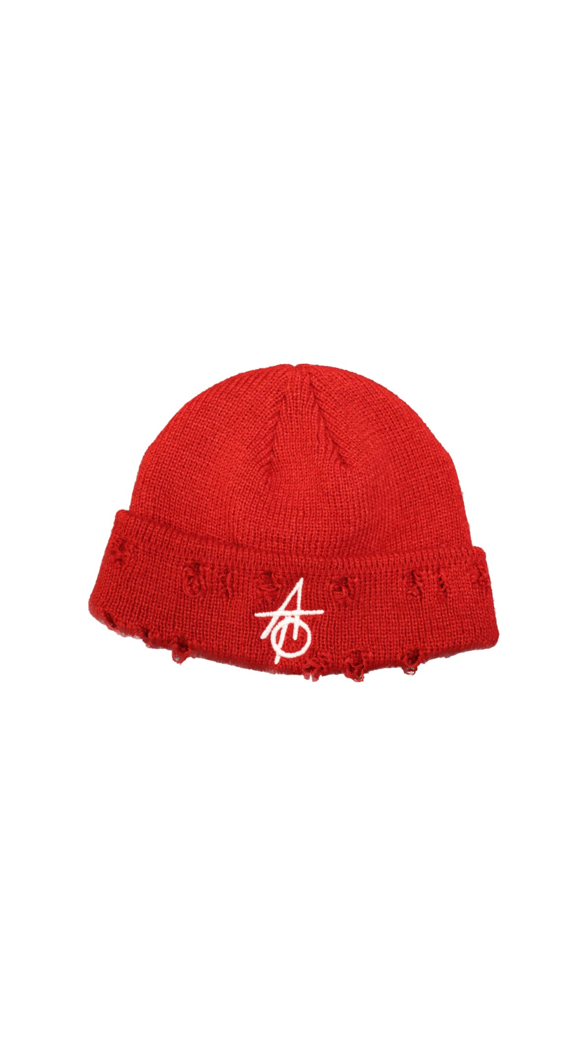 Against The Odds ATO Logo Distressed beanie (Red)