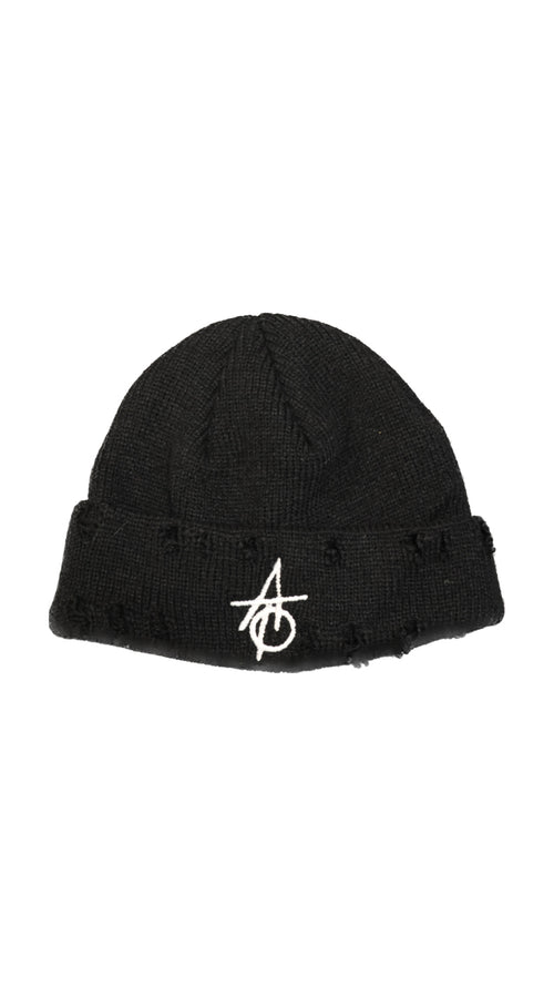 Against The Odds ATO Logo Distressed beanie (Black)