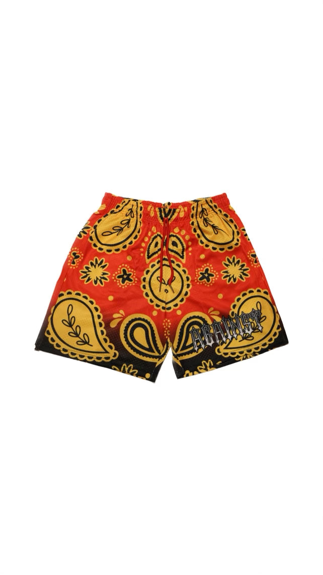 Against The Odds Mesh Shorts ( Red/Yellow )