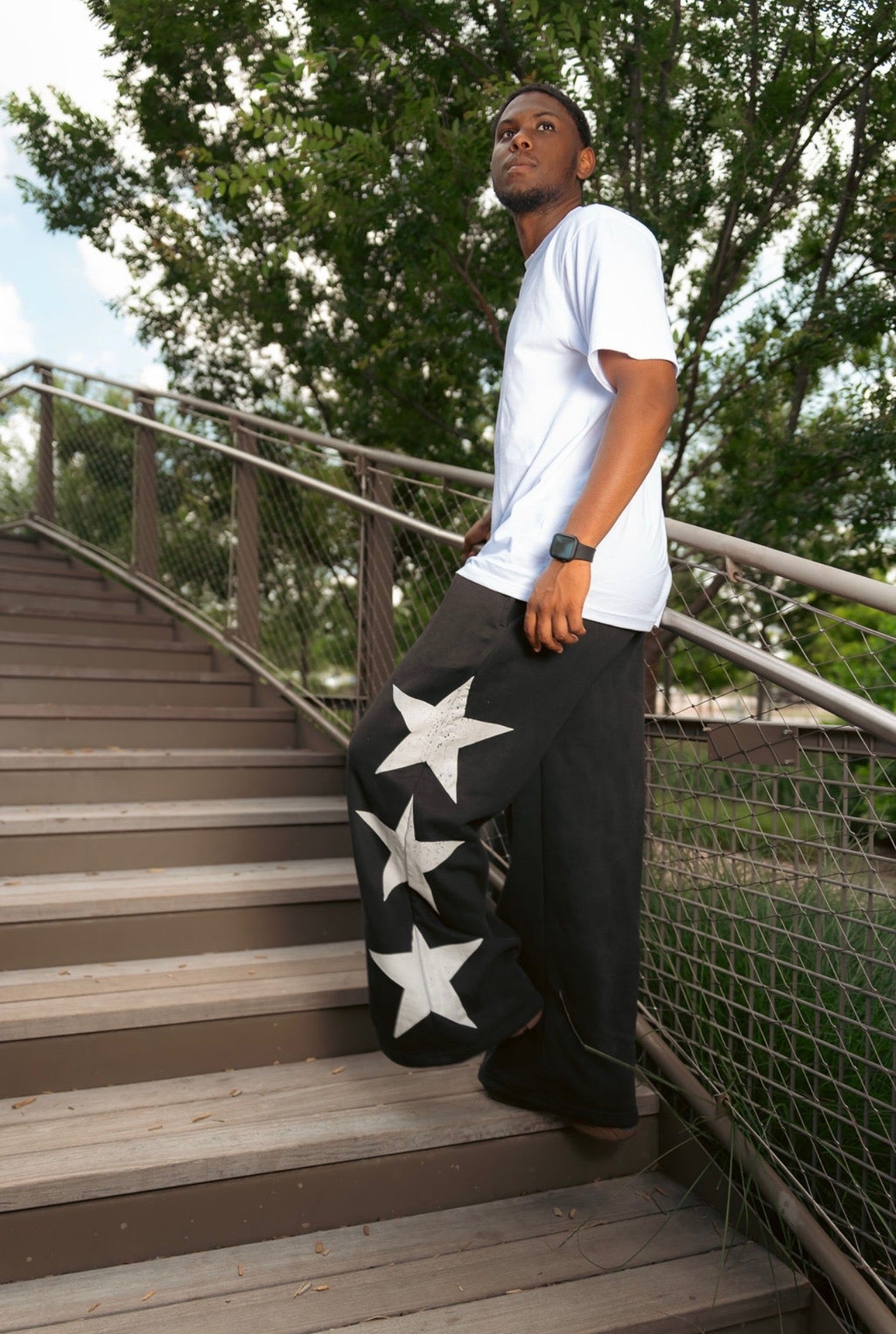 Against The Odds Baggy Star Sweats ( Black )