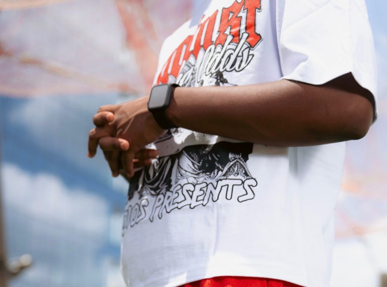 Against The Odds Tee White/Red (Oversized)